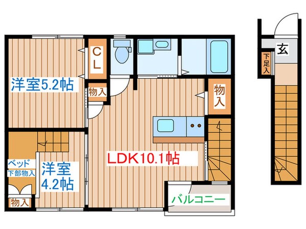 A-Style 西館テラスの物件間取画像